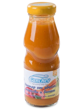 Нектар от ябълки, моркови и банани Ганчев
